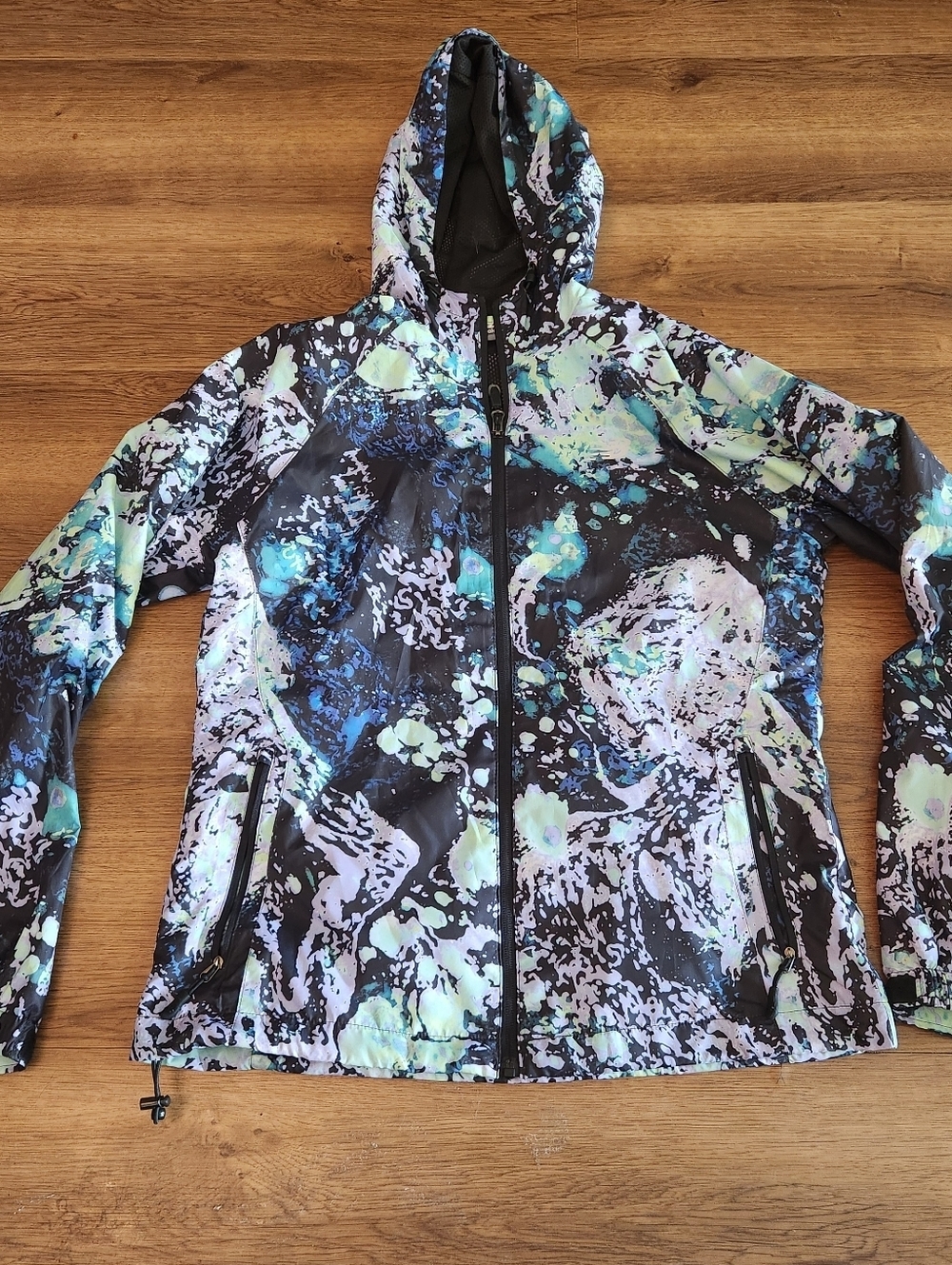 New Balance Watercolor Splatter Zip-up Windbreaker Jacket